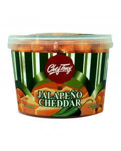 Chef Tony's Gourmet Popcorn Jalapeno Cheddar Small Tub - Case