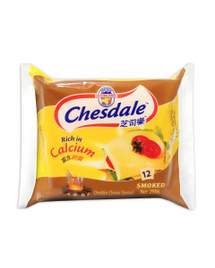 Chesdale 12 Singles Smoked Cheddar Cheese - Case
