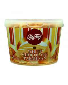 Chef Tony's Gourmet Popcorn White Chocolate Parmesan Small Tub - Case