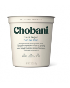 Chobani Fat Free Greek Yoghurt Plain - Carton