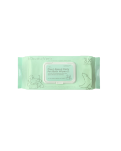 Cloversoft Unbleached Bamboo Plant Based Daily Bath Wipes for Pets - Carton