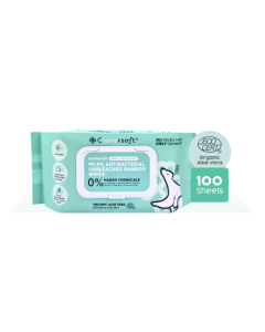 Cloversoft Unbleached Bamboo Organic Antibacterial Wipes 100 sheets - Carton