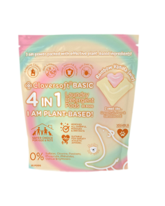 Cloversoft 4 in 1 Basic Laundry Capsules (Rainbow Vanilla Swirl) 25 Pods - Carton