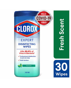 Clorox Expert Disinfecting Wipes Cannister - Fresh Scent - Case