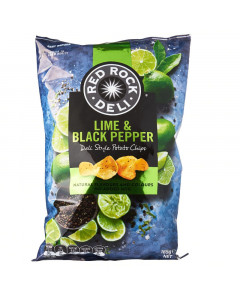 Red Rock Deli Lime and Pepper Potato Chips - Case