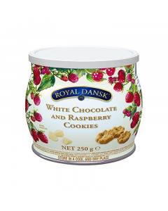Royal Dansk White Chocolate & Raspberry Cookies - Case