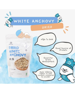 Crystal of the Sea - Dried White Anchovy / Whitebait Fish (Low Salt) - Carton