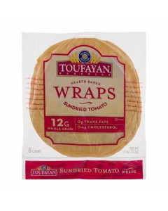 Toufayan Bakery Sundried Tomato Wraps, 6ct - Carton