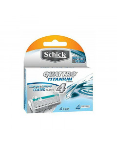 Schick Quattro Titanium 4 Razor Blade Refill 4s - Case