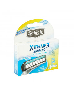 Schick Xtreme 3 Subzero Razor Blade Refill 4s - Case