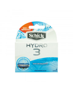 Schick Hydro 3 Blade Razor Cartridge Refill 4s - Case