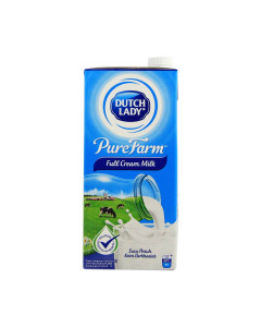 Dutch Lady Pure Farm UHT Milk - Full Cream (Plain) - Carton (Buy 10 Cartons + 1 FOC)