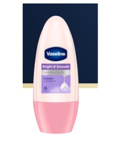 Vaseline Roll On (Glass) Bright & Smooth (W) - Carton