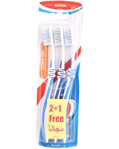 AQUAFRESH TOOTHBRUSH CLEAN & CONTROL MEDIUM (12x3's) - Carton