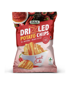 DJ&A Drizzled Potato Chips Sweet Chilli - Carton