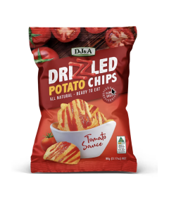 DJ&A Drizzled Potato Chips Tomato Sauce - Carton