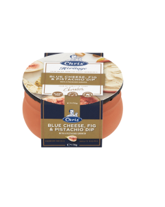 CHRIS HERITAGE BLUE CHEESE, FIGS & PISTACHIO - Carton