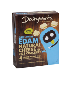 DAIRY/W EDAM CHEESE & RICE CRACKERS - Carton