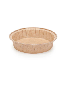 ECOPACK PAPER PIE MOULD ROUND 77X19X82 GOLD 20PC - Carton