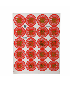 KW CNY STICKER "FA" 40MM 20PC - Carton