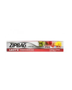 LACY'S ZIPBAG 330X380MM (BOX 12PC + 3PC FREE) - Carton