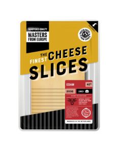 Masters From Europe Cheese Emmental Natural Slices - Carton