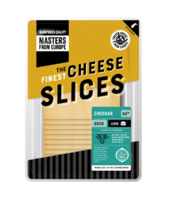 Masters From Europe Cheese Gouda Natural Slices - Carton