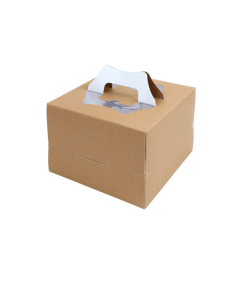 REDMAN BOX CAKE 700KRAFT WIN HANDLE 8X8X5.5" - Carton