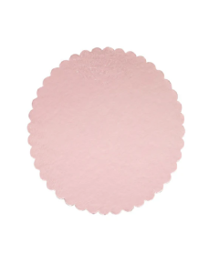 REDMAN BOARD CAKE 8" ROUND WAVY PINK 5PC - Carton