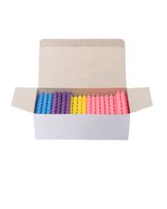 REDMAN CANDLE 0.8X8CM SOLID COL ASS - Carton