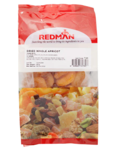REDMAN DRIED APRICOT WHOLE - Carton