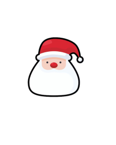 REDMAN DECOR ICING FLAT SANTA 5.4X3.8CM 0015 - Carton