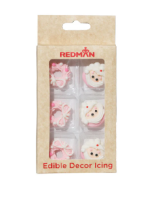 REDMAN DECOR ICING SANTA WREATH PASTEL PINK - Carton
