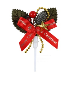 REDMAN DECOR ON PICK X'MAS LEAVE 9X6.5CM 2001A - Carton