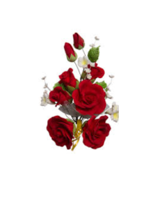 REDMAN GUM PASTE FLOWER (L) ROSE RED - Carton