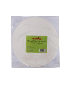 REDMAN GREASEPROOF PAPER ROUND 7" 20PC - Carton