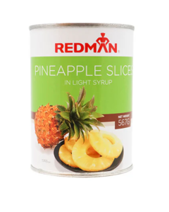REDMAN PINEAPPLE SLICES IN SYRUP - Carton