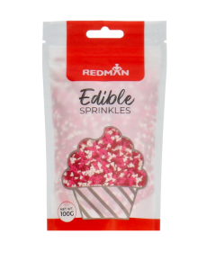 REDMAN DECOR RED/WH/PINK HEARTS REDMAN - Carton