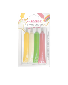 SCRAPCOOKING PEN CHOCO PINK GREEN YLW WHITE - Carton