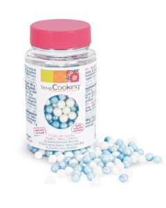 SCRAPCOOKING SPRINKLES PEARL WHITE BLUE - Carton