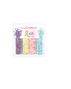 SCRAPCOOKING SPRINKLES SUGAR STAR 4MIX - Carton
