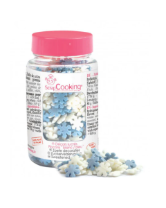 SCRAPCOOKING SPRINKLES SNOWFLAKE WHITE - Carton