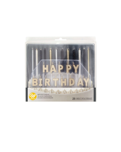 WILTON CANDLE HAPPY BDAY SET 2811-0-0031 25PC - Carton