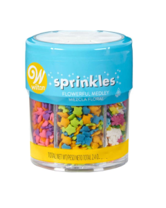 WILTON SPRINKLES FLOWER MEDLEY 6CELL 710-5362 - Carton