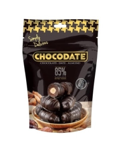 Chocodate Rich Dark Chocolate With Whole Almond 100g-Carton