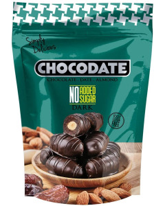 Chocodate Rich Dark Chocolate With No Artificial Sugar Added With Almond 250g-Carton