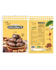 Chocodate Rich Milk Chocolate Date With Whole Almond 100g-Carton