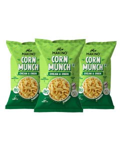 Makino Corn Munch Cream And Onion 150g-Carton