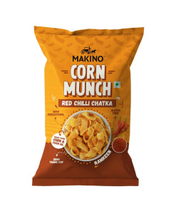 Makino Corn Munch Red Chilli Chatka 150g-Carton