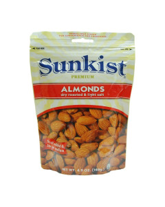 Sunkist Premium Almond Dry Roasted And Light Salt Dried Fruit 140g-Carton